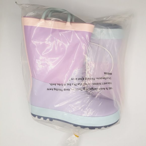Girls Ali Colorblock Rain Boots - Cat and Jack (Purple) "Size 10 Kids" - NEW!!! - Picture 6 of 8